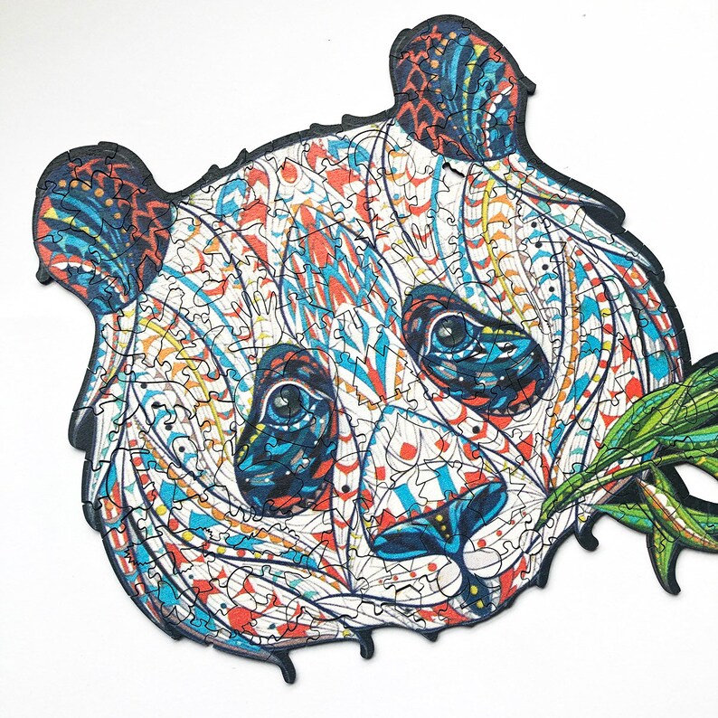 Animals Puzzle Unique Shaped Jigsaw Pieces/Panda puzzle/Laser | Etsy