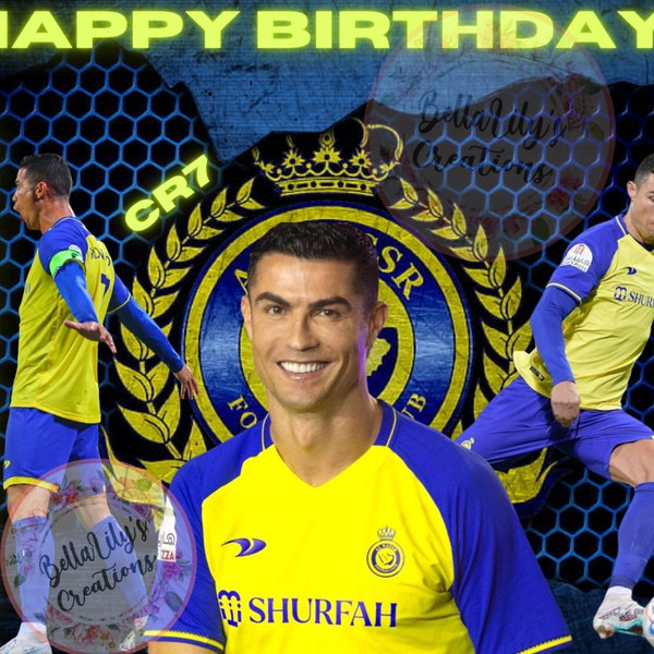 Cristiano Ronaldo Birthday Banner PNG