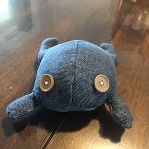 Denim Frog Plushie