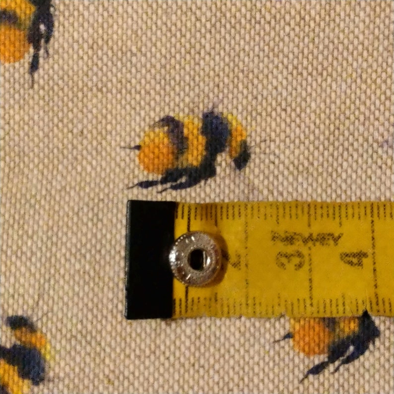 BUMBLE Bee linen-style Make a Cushion Panel, perfect GIFT/PRESENT in a lightweight upholstery fabric front & back panel options available image 6