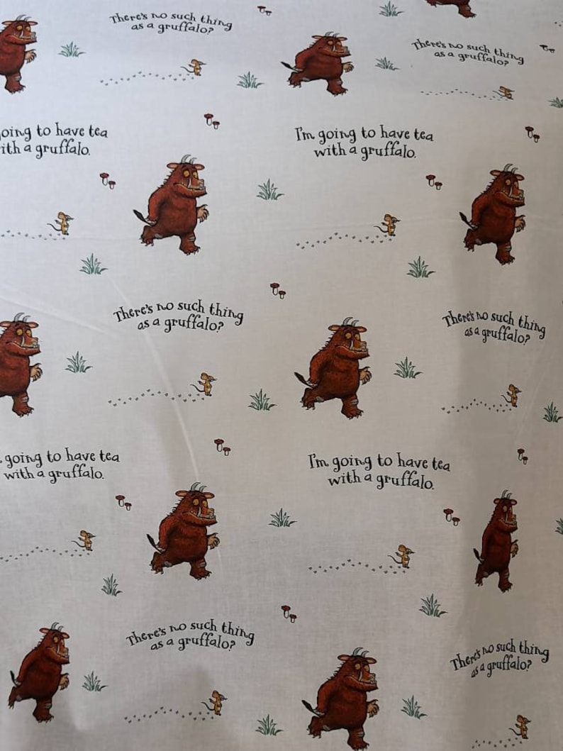Detroit Mall THE GRUFFALO #39;No Excellent such thing#39; FABRIC Licensed Official 1