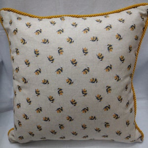 BUMBLE Bee linen-style Make a Cushion Panel, perfect GIFT/PRESENT in a lightweight upholstery fabric front & back panel options available image 8