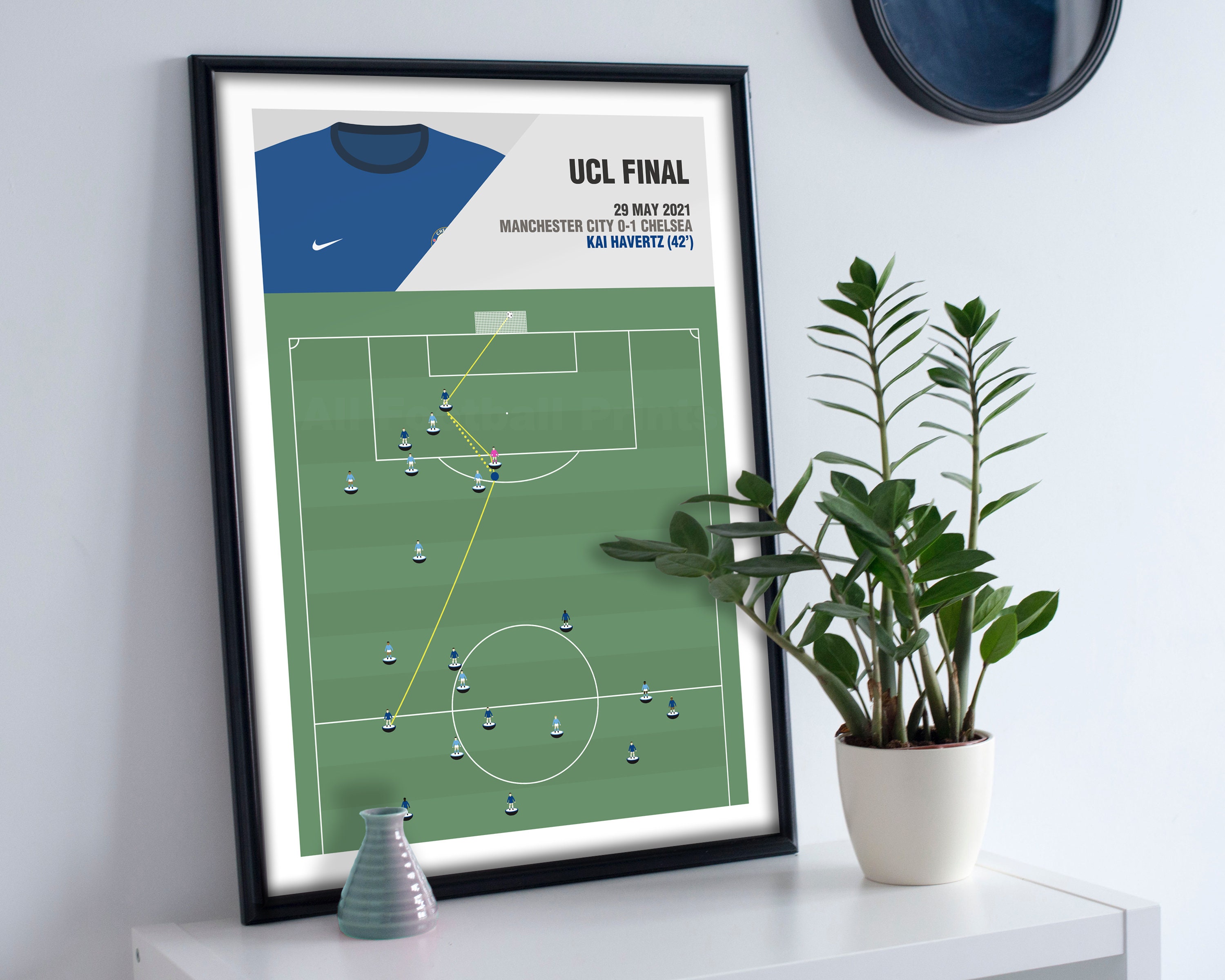 Kai Havertz Goal Art Chelsea V Manchester City Print Etsy