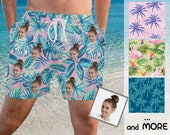 Custom Face Swimwear, Personalized Men Bathing Suit, Face on Surf Trunk, Swim Trunk with Face, Custom Board Short, Father 39 s Day Gift,for Dad