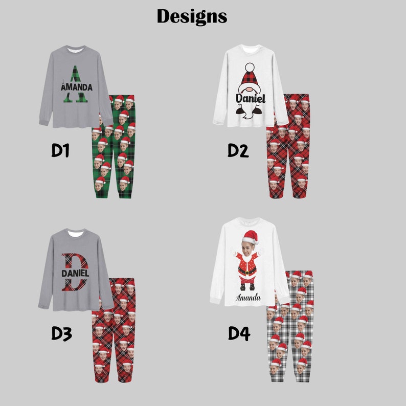 Custom Face Pajamascustom Pajamas With Face&namecustom Face Etsy