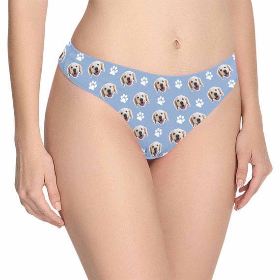 Regalo de San Valentin ropa interior divertida ropa interior de cara de perro ropa interior personalizada para mascotas bragas personalizadas para perros ropa interior de pata de perro braga linda Ets...