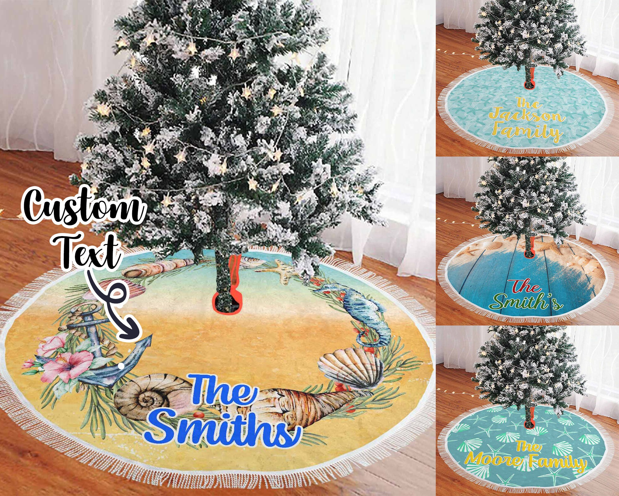 Beach tree skirt sales