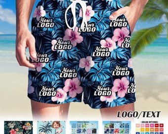 Custom Logo Swim Trunks: Personalized Photo Men's Bathing Suit