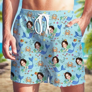 Custom Face Swim Trunks: Personalized Men&#39;s Swimwear