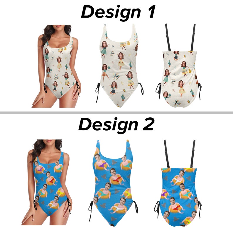 Custom Swimsuit With Face Custom Men Women Face Etsy