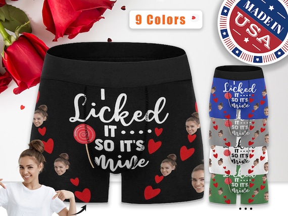 Personalized Face Boxers,custom Women Face Underwear,i Licked It so It is  Mine,best Photo Christmas Gift,custom Valentine's Day Gift for Him -   Canada