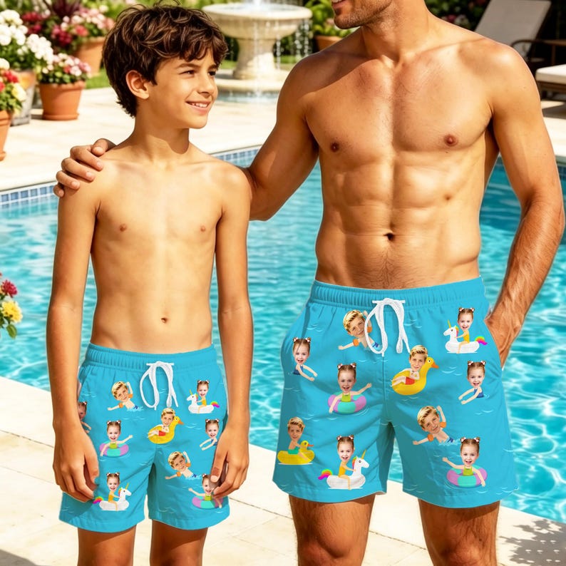Bañador personalizado con rostro: Traje de baño para hombre personalizado, regalo para despedida de soltero imagen 12