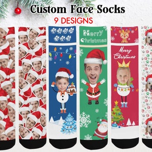 Personalized Christmas Face Socks: Custom Photo Gift
