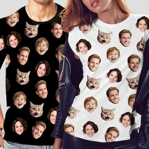 Personalized Photo T-Shirt: Custom Face Shirt for Couples