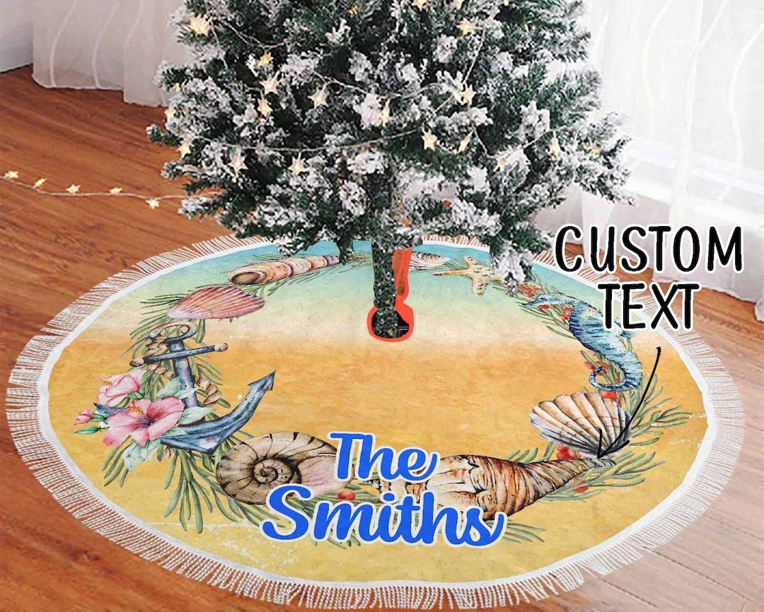 Beach Christmas Tree Skirtnull