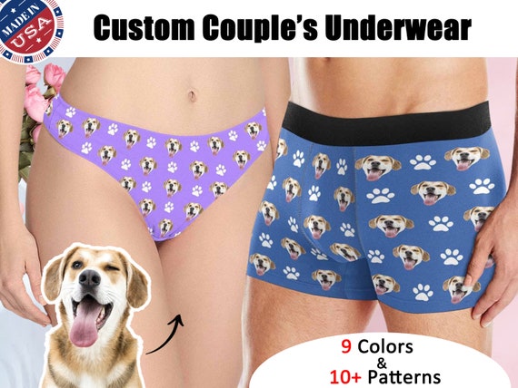 Custom Face Boxer&underwear,custom Underwear Women Men,customize Dog on  Boxer Briefs,best Valentines Gift for Boyfriend/husband 