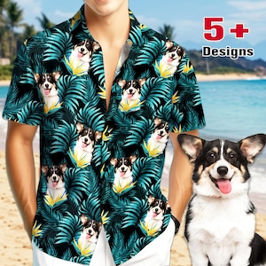 Custom Dog Face Hawaiian Shirt: Personalized Pet Photo Shirt
