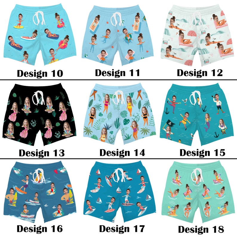 Puede incluir: Nueve dise&ntilde;os diferentes para ba&ntilde;adores personalizados. Cada dise&ntilde;o presenta un patr&oacute;n diferente con una variedad de colores e im&aacute;genes. Los dise&ntilde;os incluyen palmeras, anclas, tablas de surf y m&aacute;s.