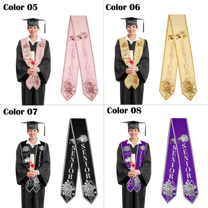 Graduation Robe Items Sashes Custom Graduation Stoles: Personalized Graduation Sash, Grad Gifts - Etsy
