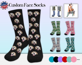 Custom  Face Socks, Personalized Pet Socks, Dog Socks For Men,Customized Cat Socks,Funny Pet Socks,Sock Gift with Photo,Father's Day gift