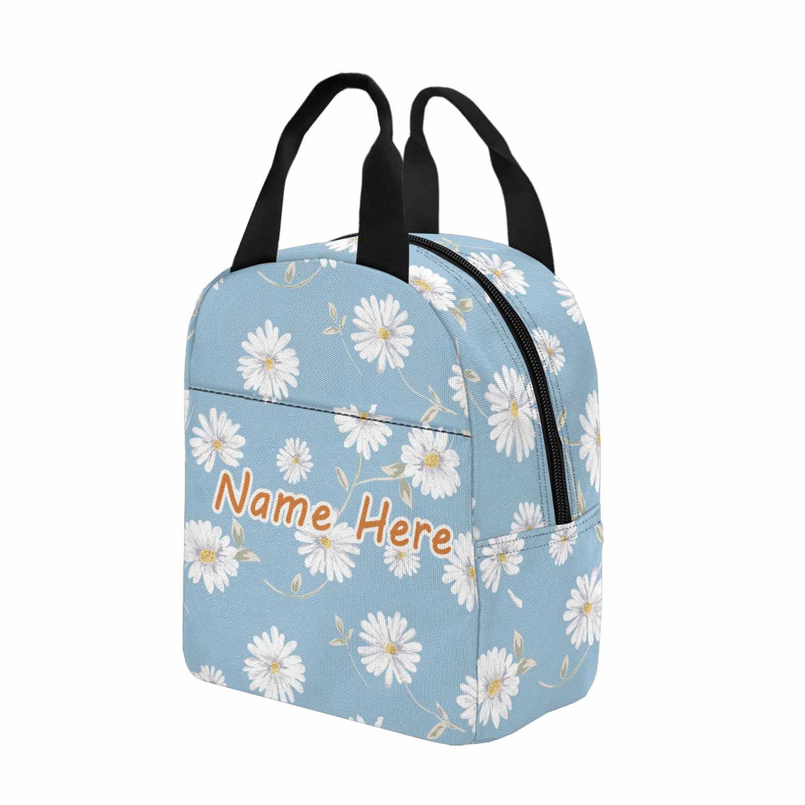 Baby Blue Lunch Bag Personalized Kid's Lunchbox Daisy - Etsy