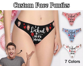 Personalized Face Thong: "I Licked It" Valentine's Gift
