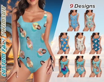 Personalized Face Swimsuit: Custom Hawaiian One-Piece Swimwear