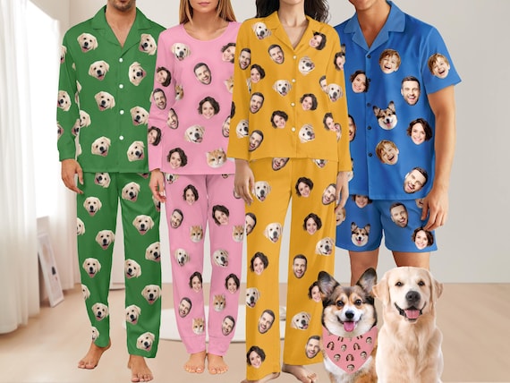 Custom Face Pajamas: Personalized Photo PJs, Matching Family Sets