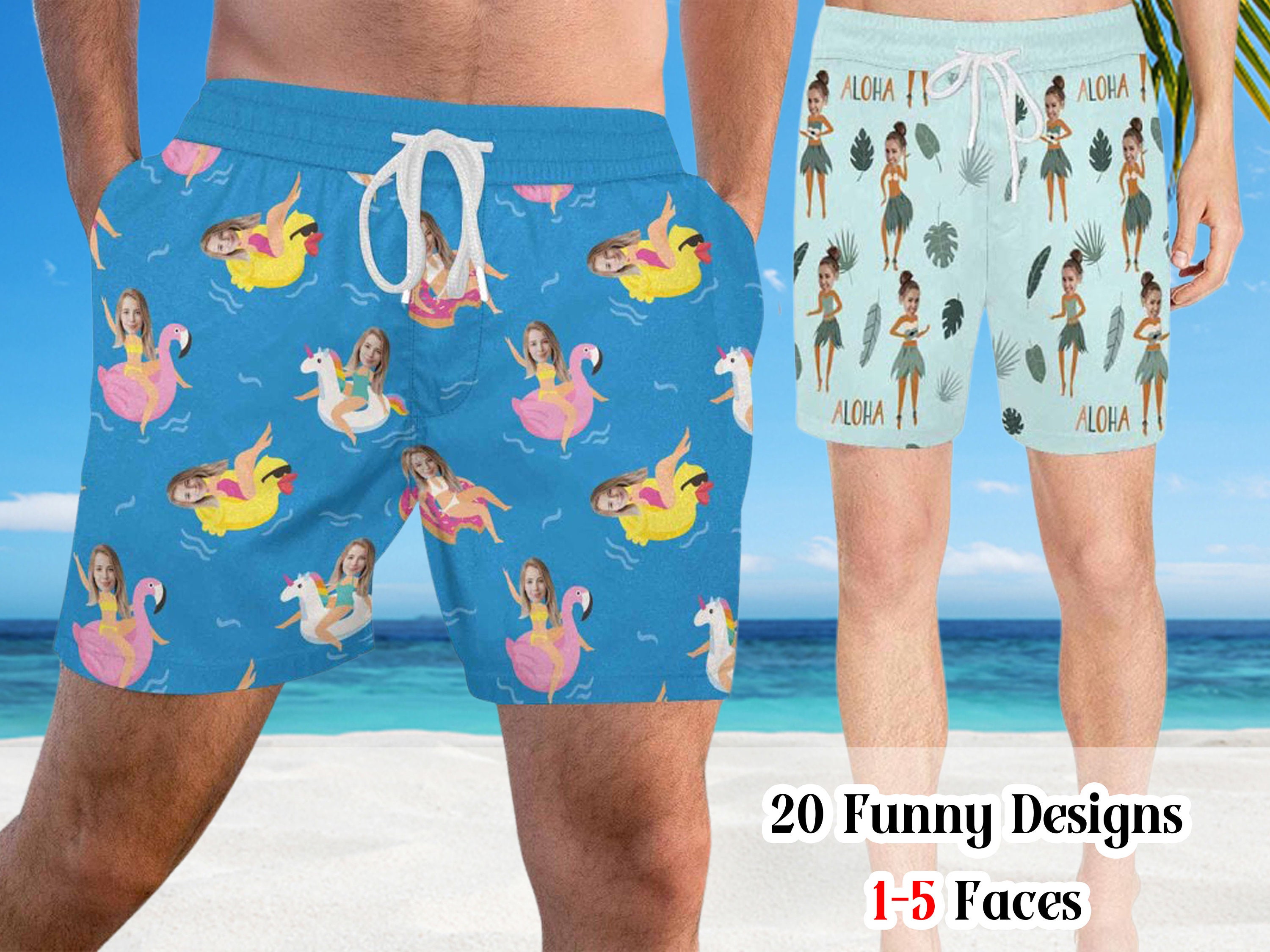 custom mens swim trunks