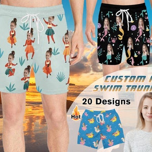 Funny Men Bathing Suit, Custom Swim Trunks, Hawaii Dance Trunk ...
