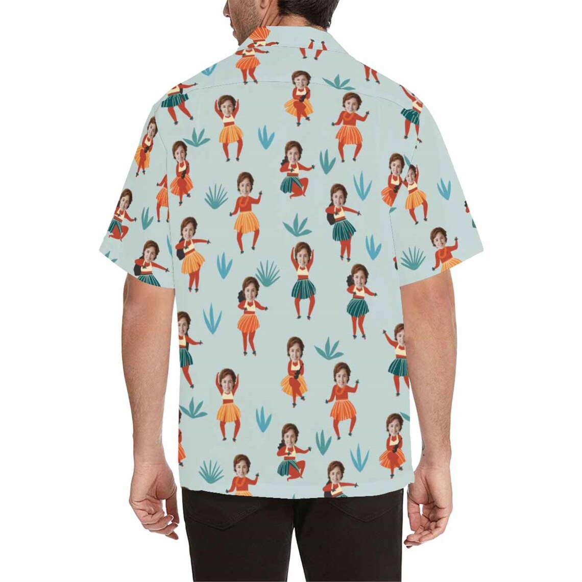 Custom Face Hawaii Tshirt Personalized Funny Design Hawaiian Etsy