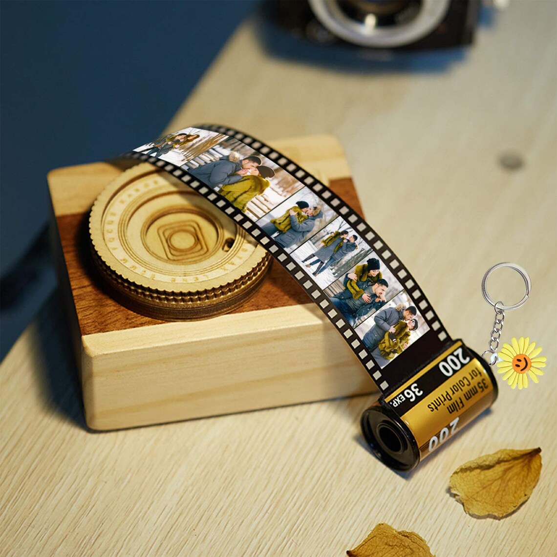 Personalized Text&Photo Film Camera Roll Keychain Album Etsy