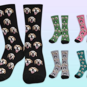 Custom  Face Socks, Personalized Pet Socks, Dog Socks For Men,Customized Cat Socks,Funny Pet Socks,Sock Gift with Photo,Father&#39;s Day gift