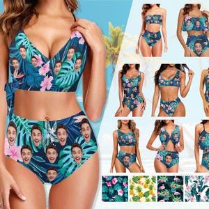 Custom Face Women&#39;s Swimsuit: Personalized One-Piece/Two-Piece