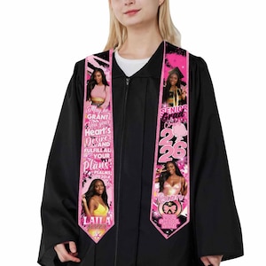 Custom Photo Graduation Stole: Personalized Class of 2026 Sash, Gift for Graduates image 9