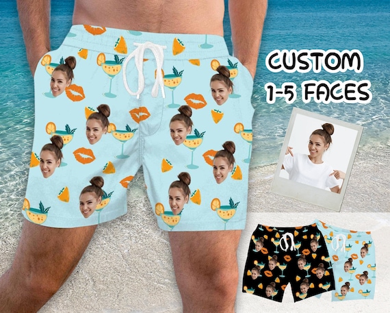 Custom Men Bathing Suit Funny Swim Trunks Personalized Face - Etsy Custom Men Bathing Suit Funny Swim Trunks Personalized Face - Etsy