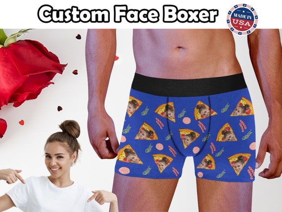 Personalized Face Boxers, Funny Christmas Gift, Custom Face Men's