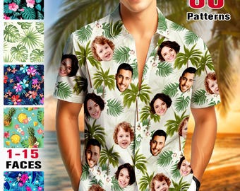Custom Photo Hawaiian Shirt, Personalized Tropical Vacation Shirt