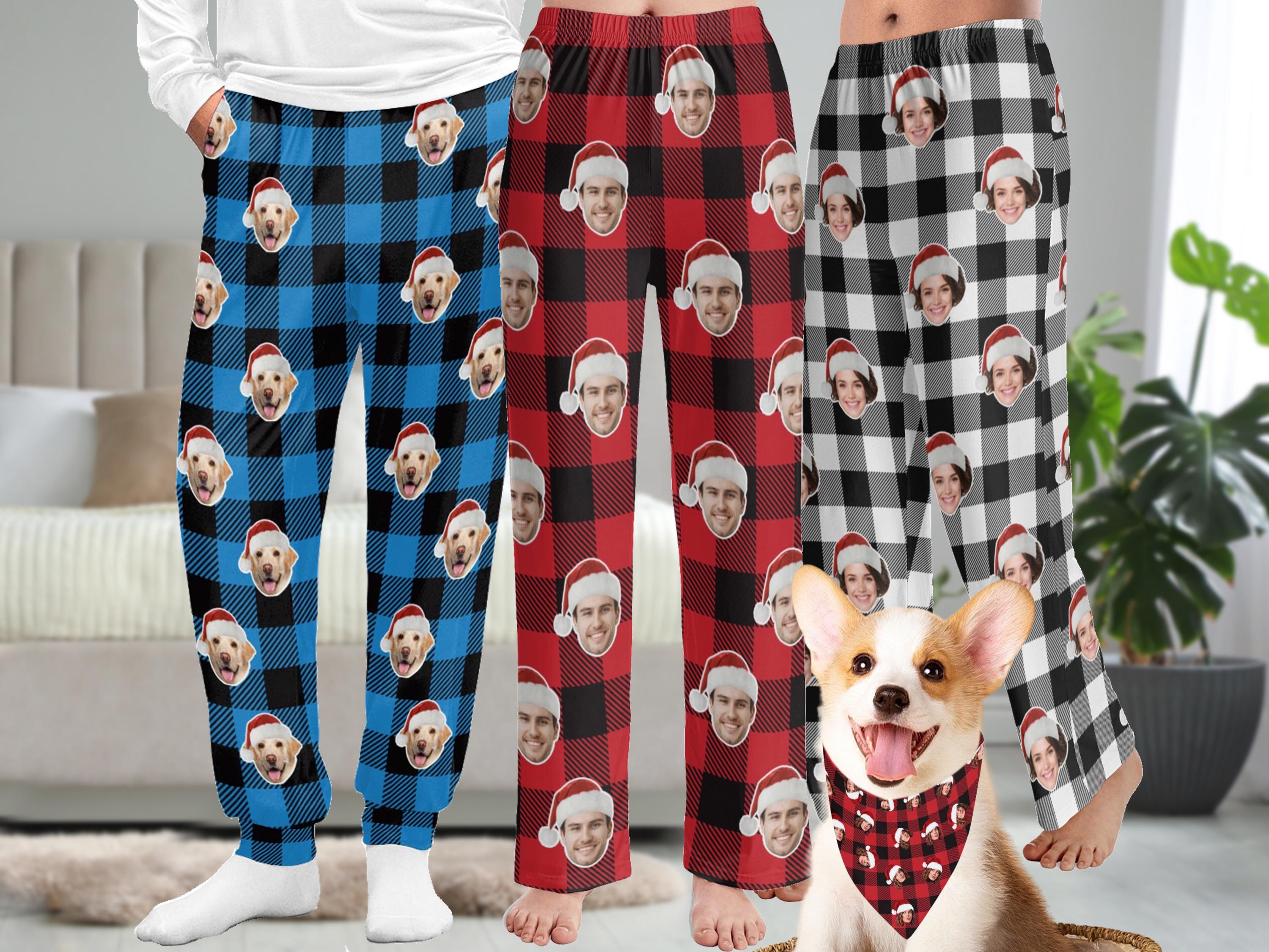 Custom Pajama Pants Custom Pajamas Pants Plaid Personalized Funny