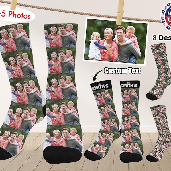 Personalize Family Photo Sock,Custom Photo Socks,Memory Gift for Him,Best Photo Gift for Her,Personalized Socks for him,Father's Day gift