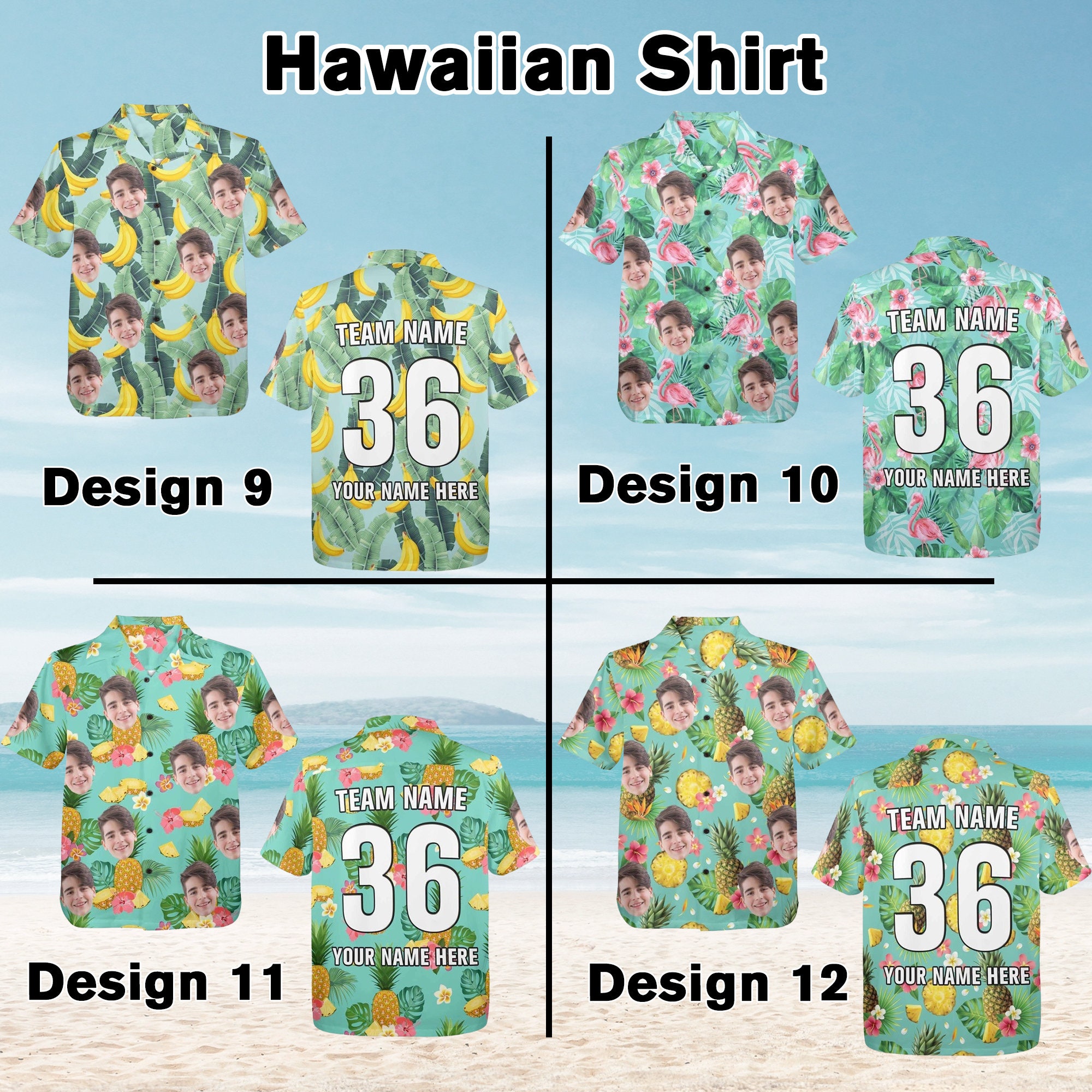 Custom Hawaiian Shirts For Men Short Sleeve Football Summer Name Number