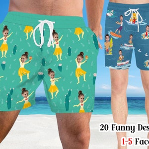 Funny Swim Trunks, Custom Face Men Bathing Suit, Personalized Face Men Swimsuit, Swimwear with Face, Bachelor Party Trunks, Gifts for him