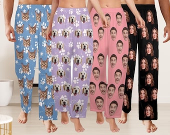 Custom Photo Pajamas Set Unisex Christmas Pandants – Photo Pajamas