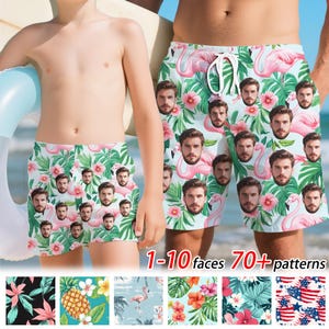Personalized Face Swim Trunks: Custom Photo Men&#39;s Swim Shorts