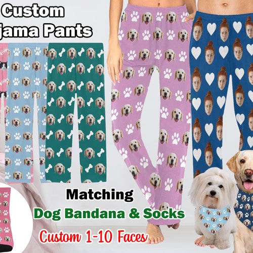 Custom Pajama Pants for Women Menmatching Dog Bandana With Etsy
