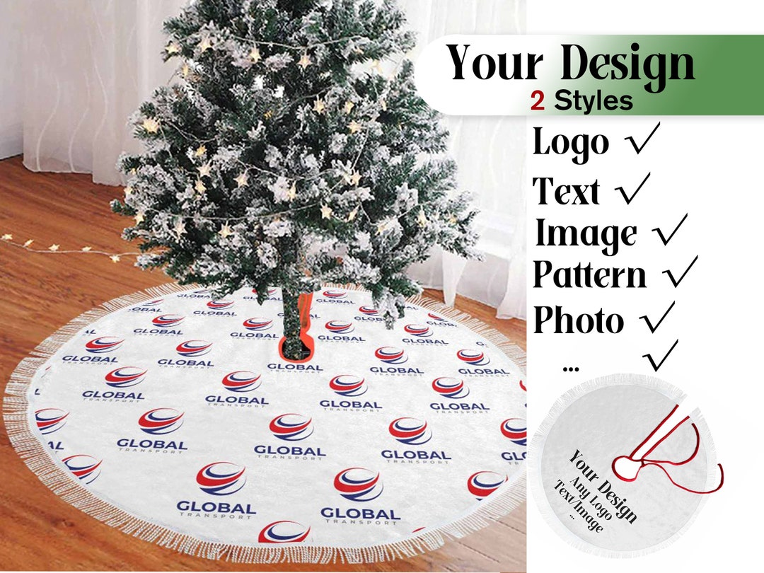 Custom Your Design Christmas Tree Skirt Personalized Etsy