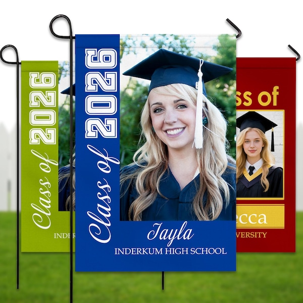 Personalized Graduation Garden Flag: Class of 2026 Yard Sign