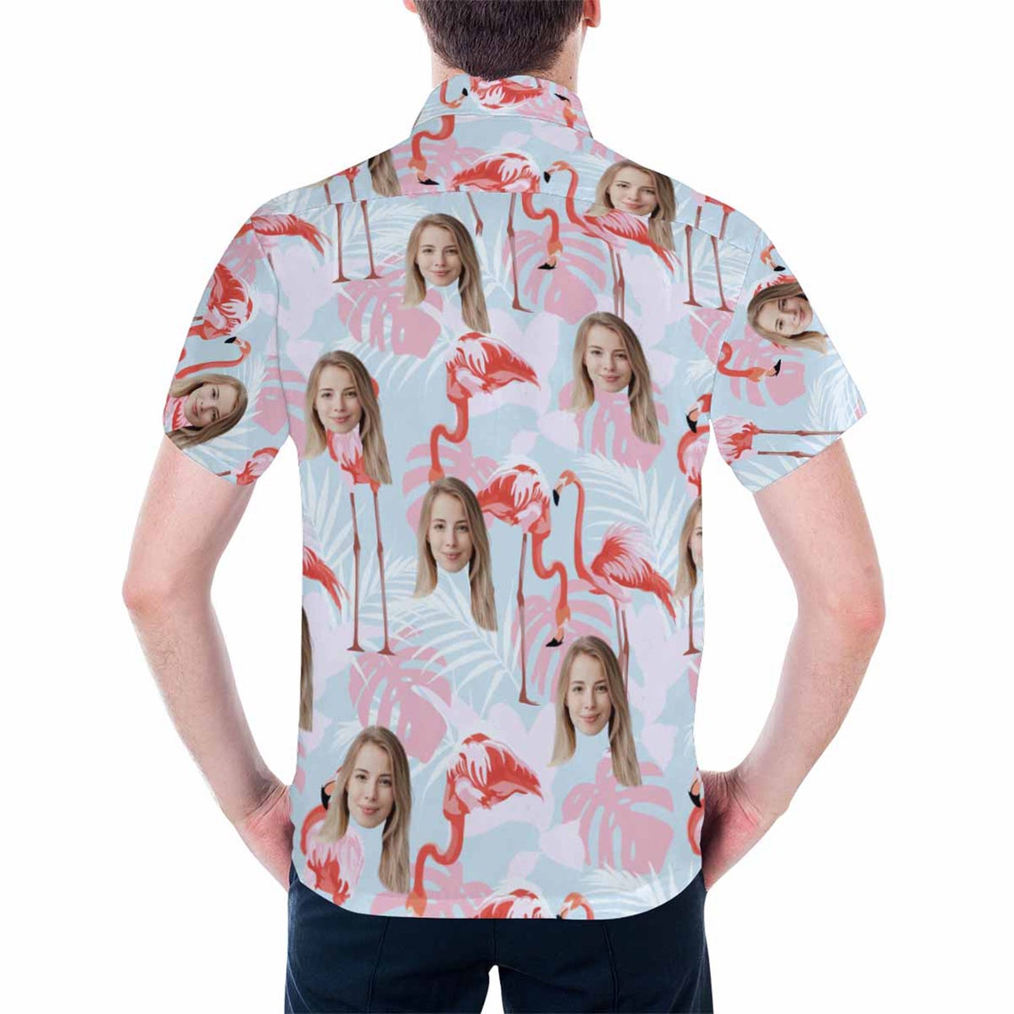 Flamingo Hawaiian Shirt With Face Personalize Face Shirt - Etsy