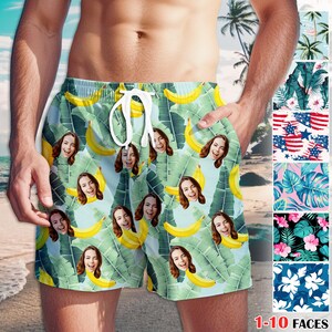 Custom Face Swim Trunks: Personalized Photo Men&#39;s Shorts