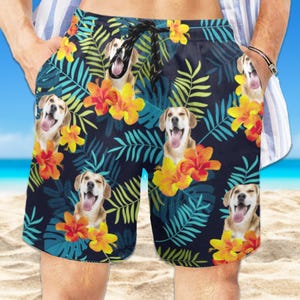 Custom Face Swim Trunks: Personalized Photo Beach Shorts for Men